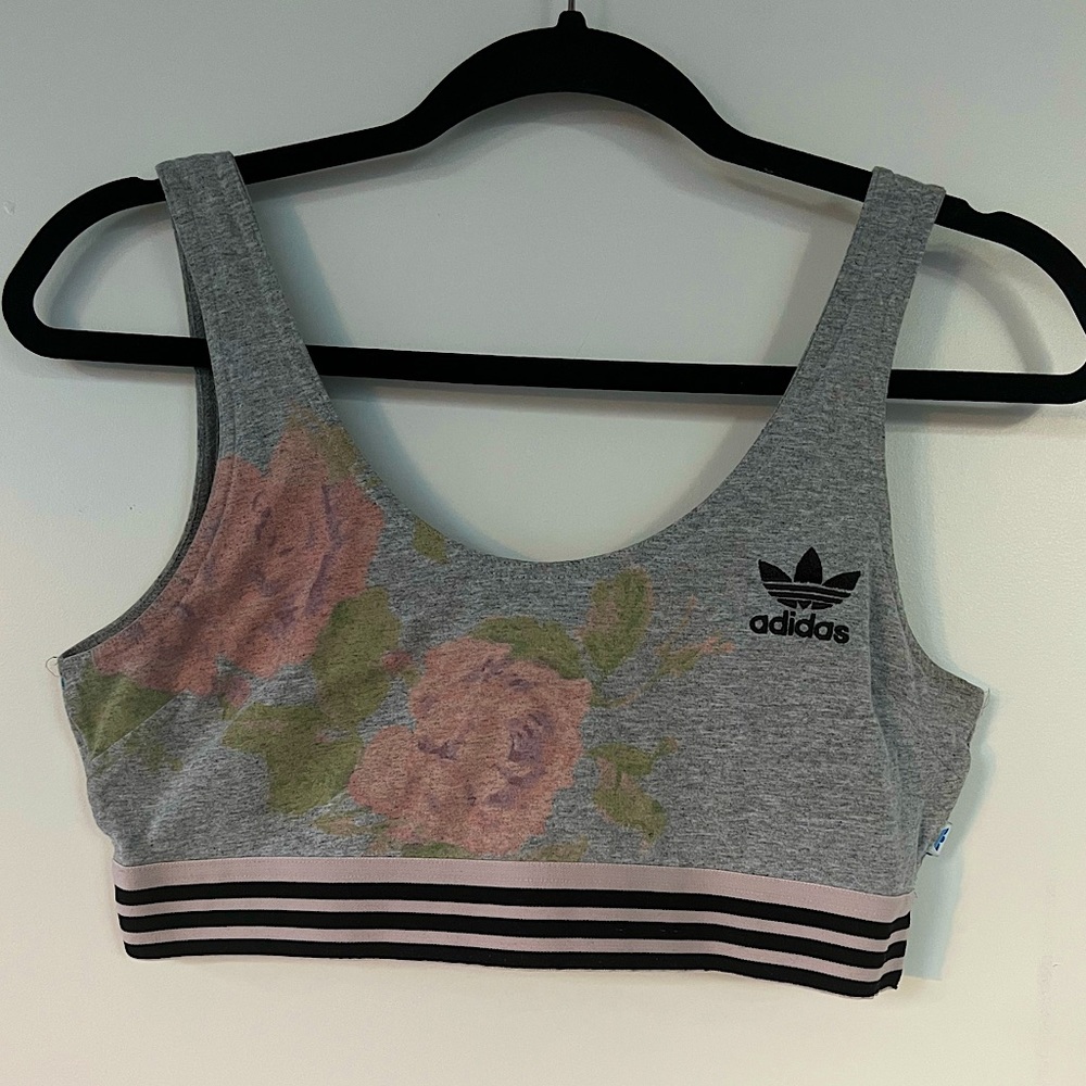 Adidas Grey Floral Bra